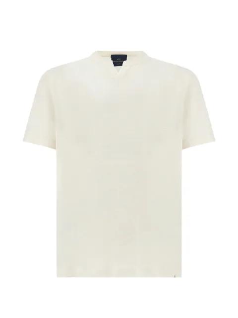 open-collar linen T-shirt by PAUL&SHARK