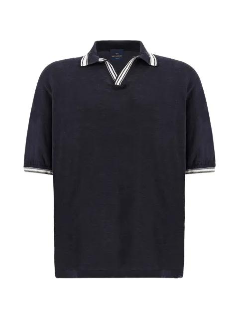 open-collar linen T-shirt by PAUL&SHARK