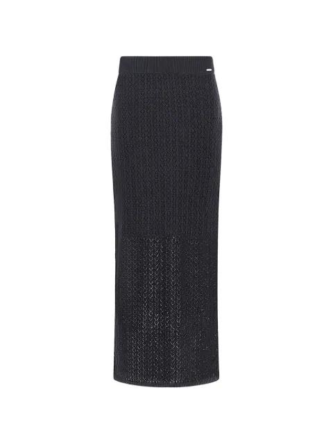 open-stitch knit maxi skirt by PAUL&SHARK
