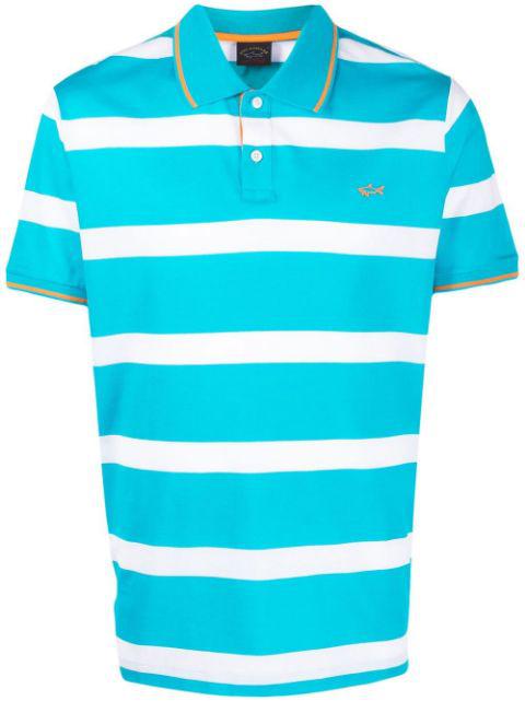 organic cotton striped polo shirt by PAUL&SHARK