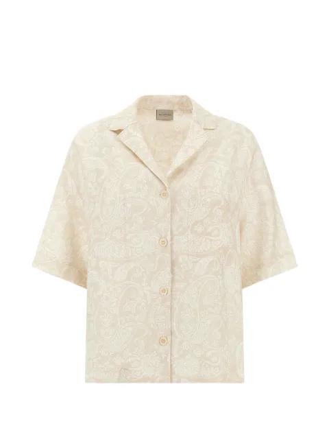 paisley-print linen shirt by PAUL&SHARK