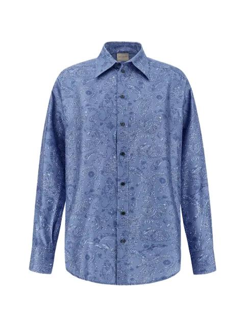 paisley-print silk overshirt by PAUL&SHARK