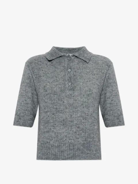 perforated-knit polo top by PAUL&SHARK