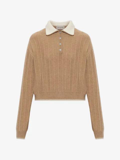 ribbed-knit polo top by PAUL&SHARK