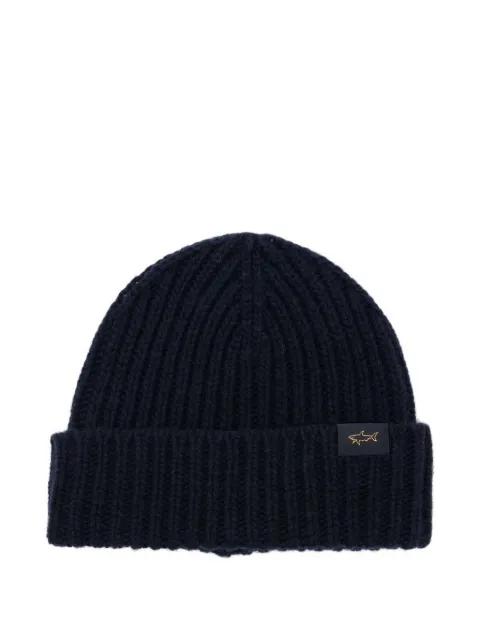 ribbed wool-blend beanie hat by PAUL&SHARK