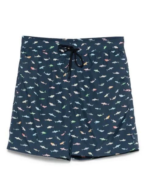 shark-motif swim shorts by PAUL&SHARK