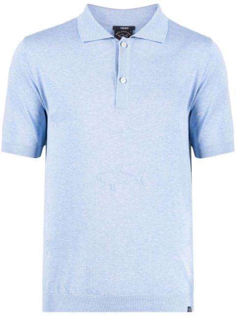 shark-pattern polo shirt by PAUL&SHARK
