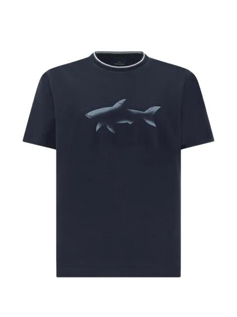 shark-print cotton T-shirt by PAUL&SHARK
