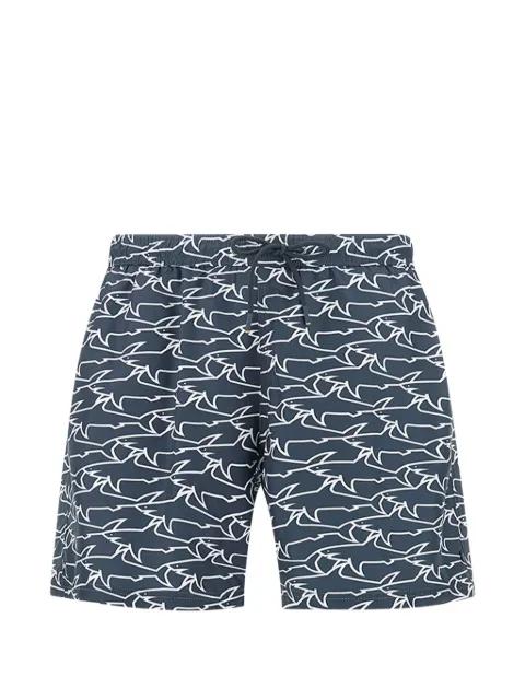 shark-print swim shorts by PAUL&SHARK