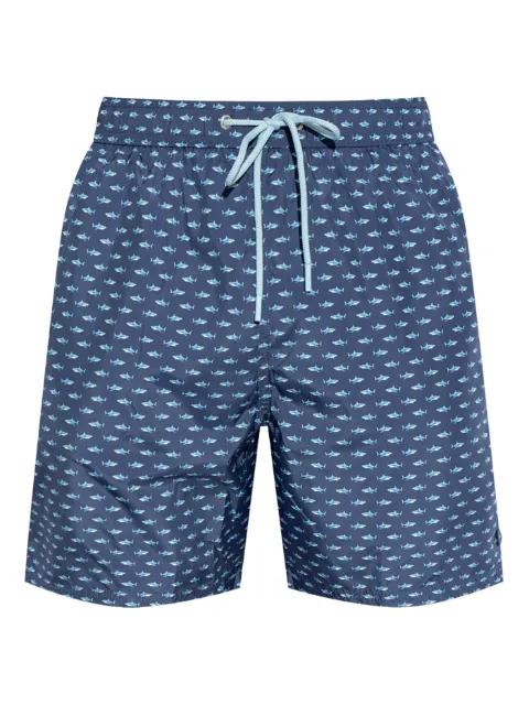 shark-print swim shorts by PAUL&SHARK