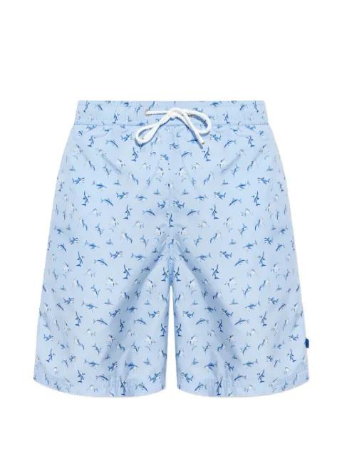 shark-print swim shorts by PAUL&SHARK
