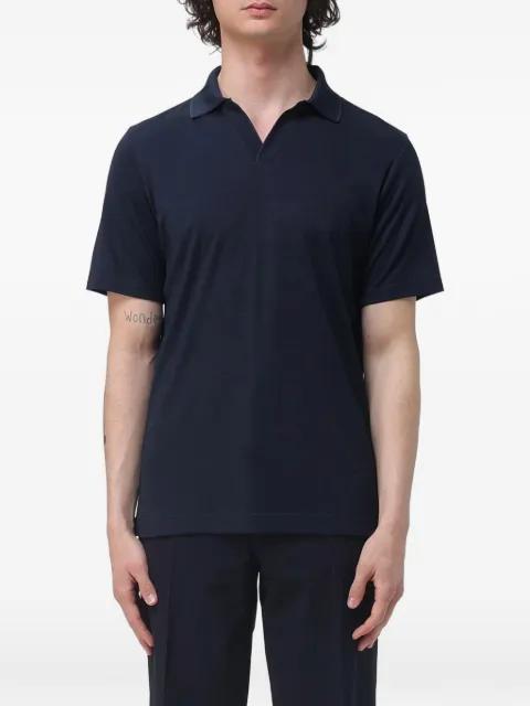 short-sleeve V-neck polo shirt by PAUL&SHARK