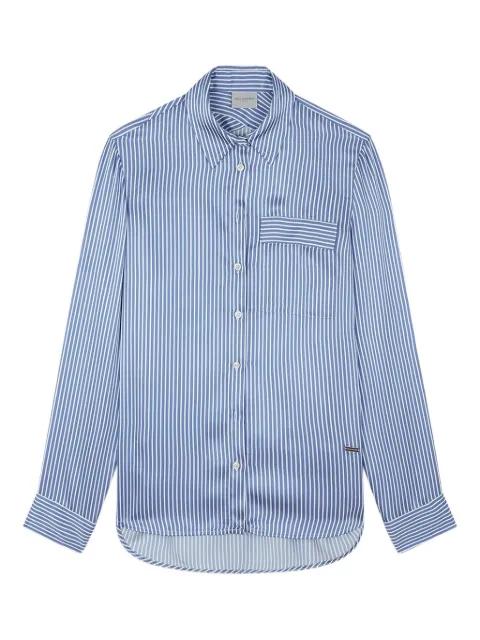 silk-blend striped shirt by PAUL&SHARK