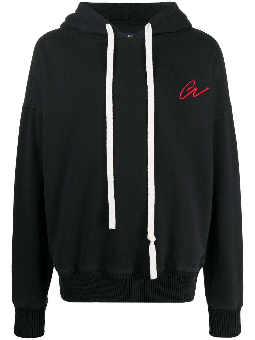 slouchy logo embroidered hoodie by PAUL&SHARK