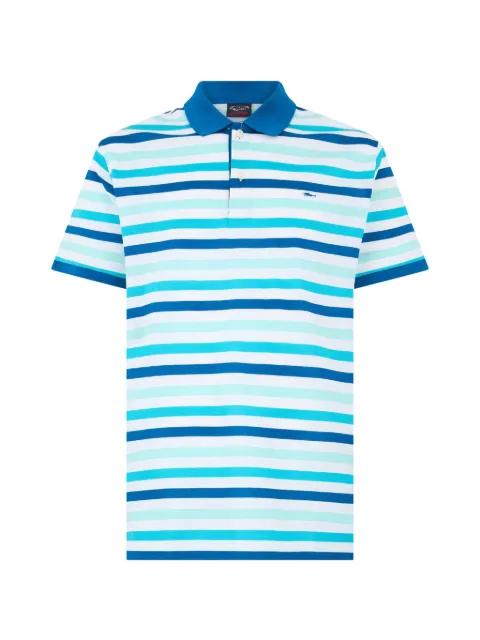 striped cotton polo shirt by PAUL&SHARK