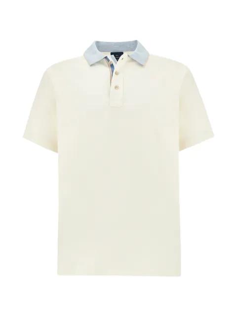 striped-detail cotton polo shirt by PAUL&SHARK