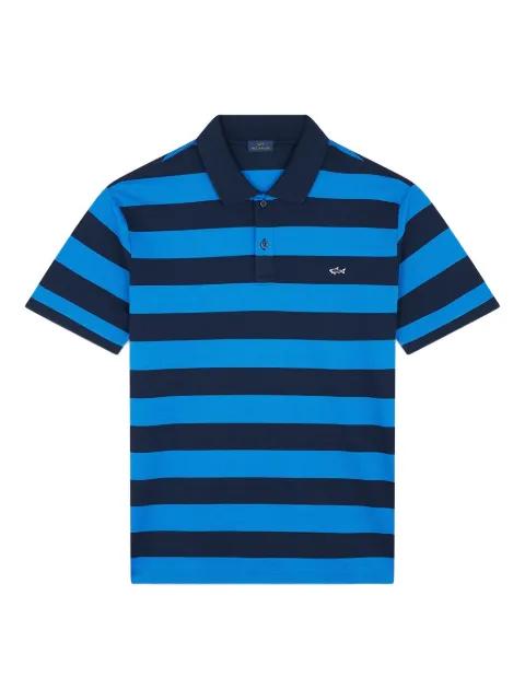 striped double piqué cotton polo shirt by PAUL&SHARK