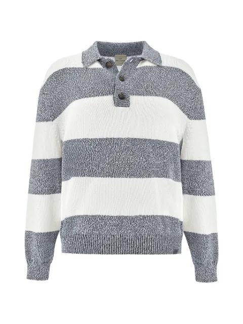 striped knit polo shirt by PAUL&SHARK