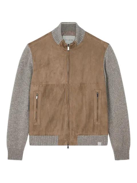suede-panel jacket by PAUL&SHARK