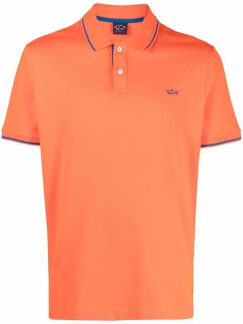 tipped cotton polo shirt by PAUL&SHARK