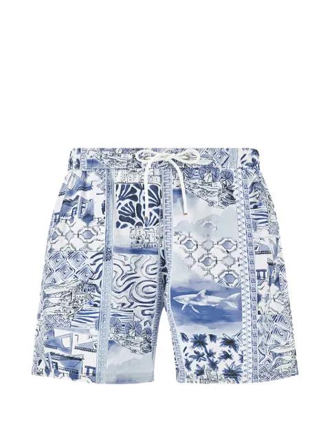 voyage-print swim shorts by PAUL&SHARK