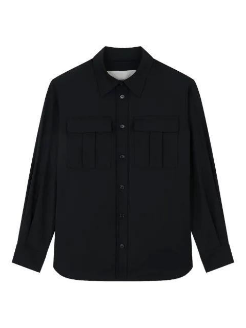 wool flap-pocket overshirt by PAUL&SHARK