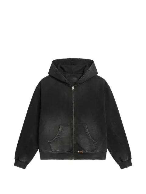 Arabica faded-effect full-zip hoodie by PAURA
