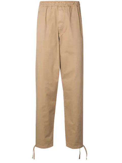 loose fit straight-leg trousers by PAURA