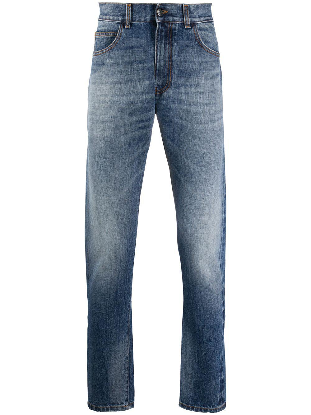 mid-rise straight jeans by PAURA