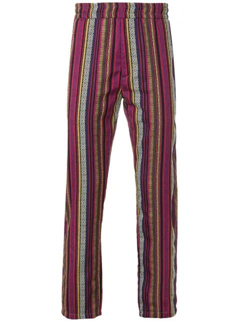 striped straight-leg trousers by PAURA