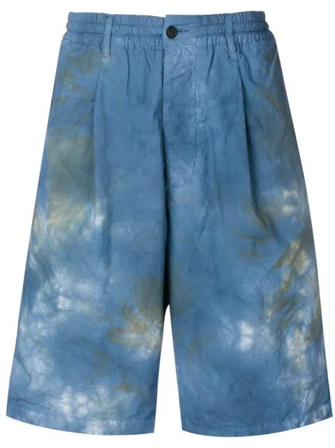 tie-dye bermuda shorts by PAURA