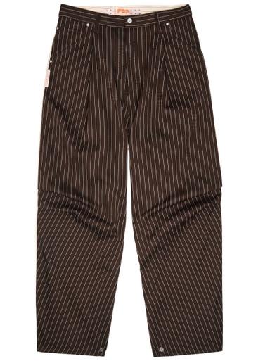 Fat Angelo pinstriped straight-leg woven trousers by PDF CHANNEL