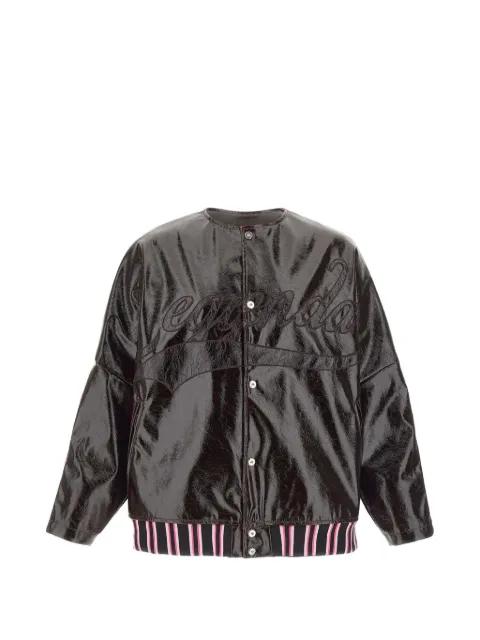 Leggenda Due embroidered logo striped jacket by PDF