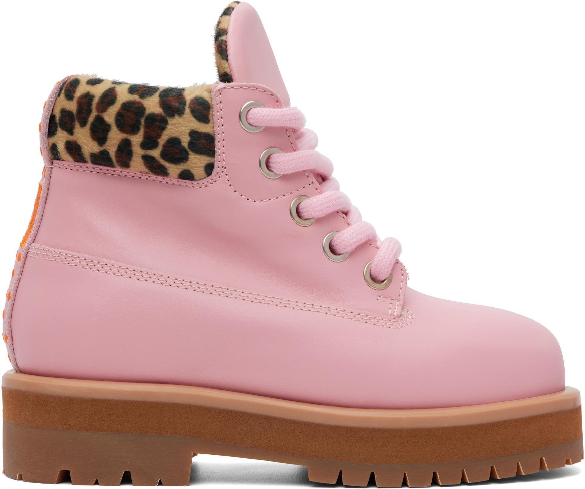 Pink Strada Low Cheetah Boots by PDF