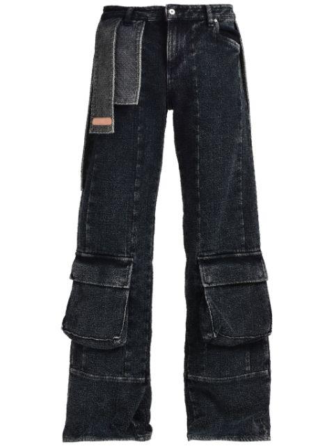 bouclé wide-leg jeans by PDF