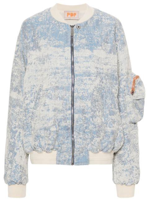 dust-effect denim jacket by PDF