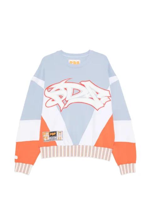 graphic-print colour-block sweatshirt by PDF