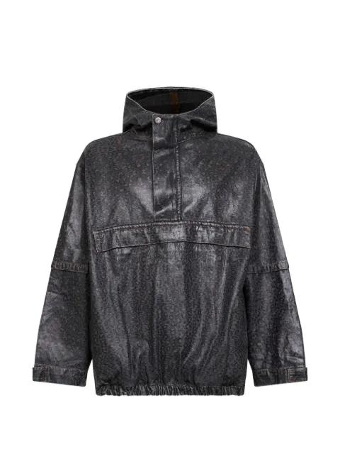 spotted-print foil-treated jacket by PDF