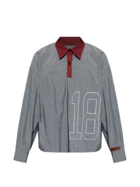 striped embroidered polo shirt by PDF