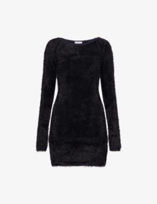 Chloe Long-Sleeve Knitted Mini Dress by PEACHY DEN