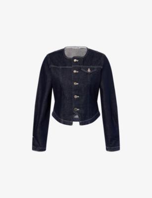 Goldie Cropped Denim Jacket by PEACHY DEN