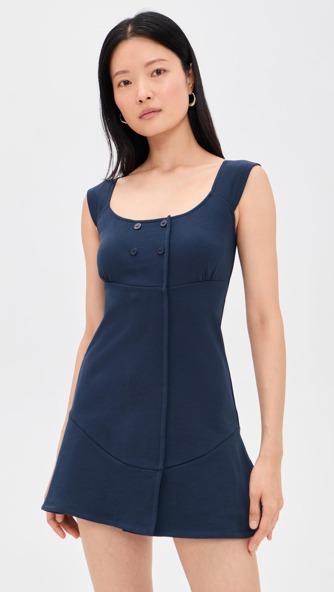 Joni Button Dress by PEACHY DEN