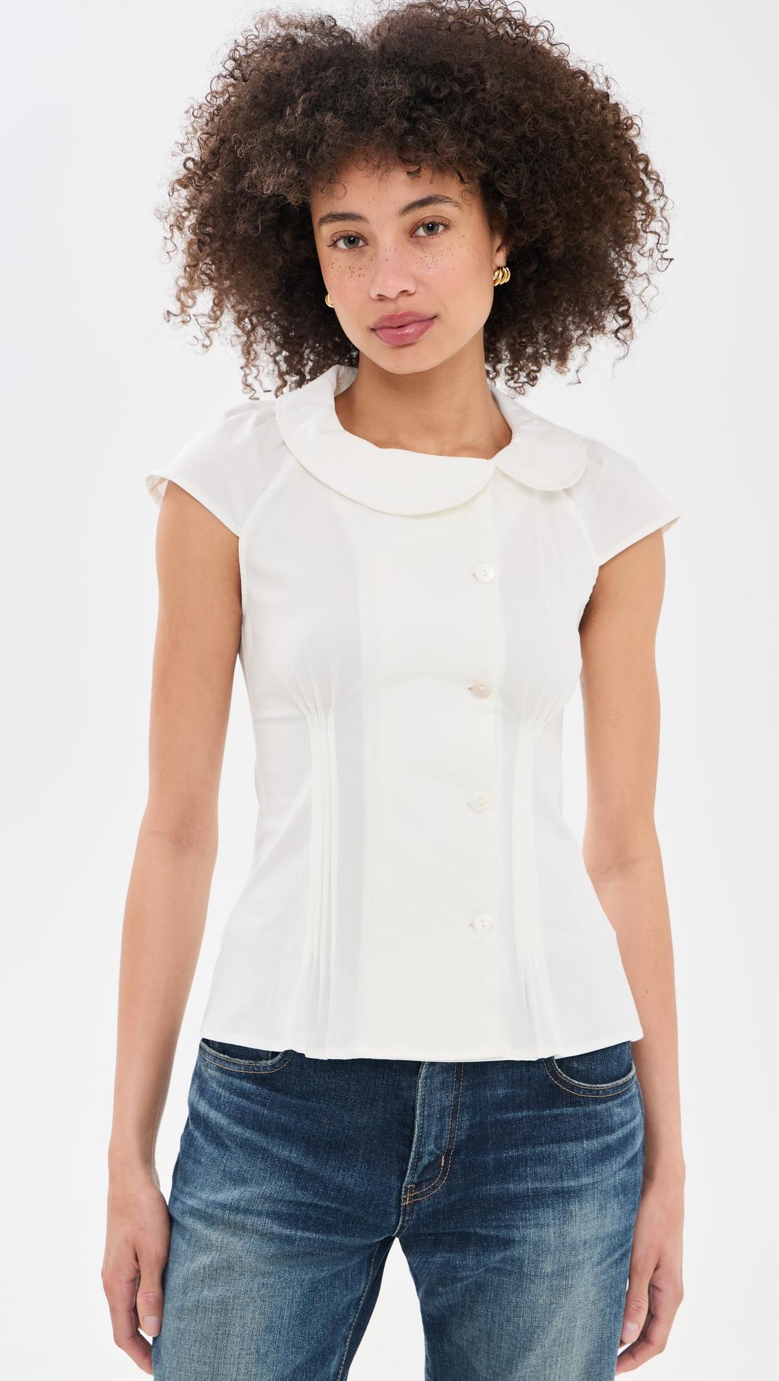 Missy Asymmetric Blouse by PEACHY DEN