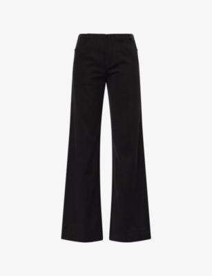 Twiggy Travel Straight-Leg Stretch-Woven Trousers by PEACHY DEN