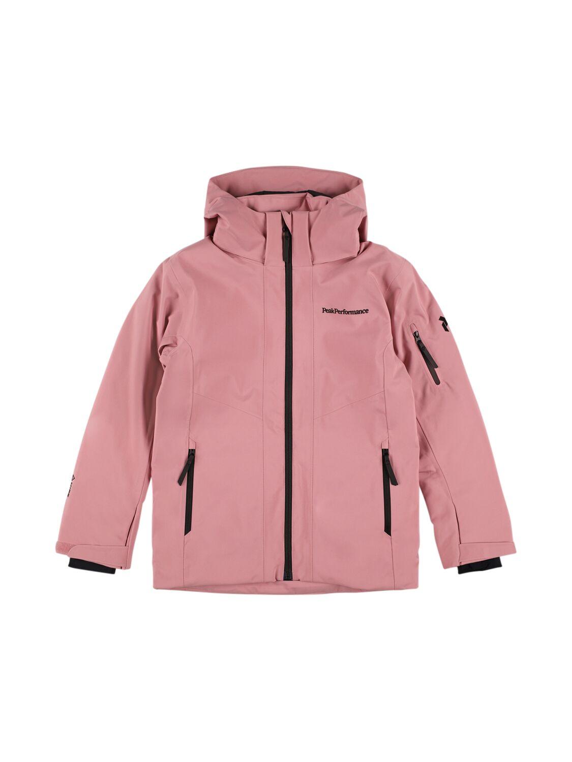 Maroon Nylon Puffer Ski Jacket by PEAK PERFORMANCE