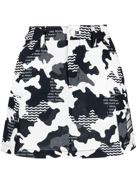 camouflage-print mini skirt by PEARLY GATES
