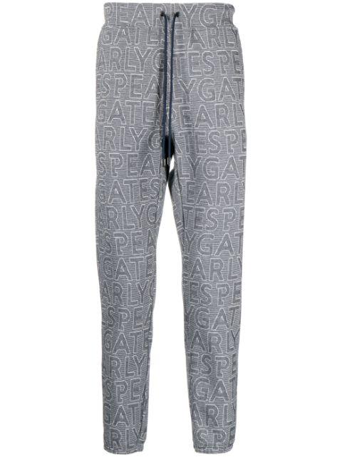 logo-print drawstring track pants by PEARLY GATES