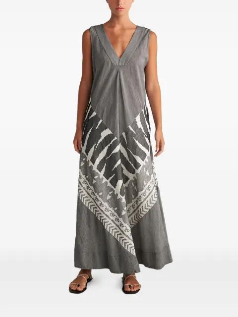 V-neck patterned maxi dress by PEARL&CAVIAR