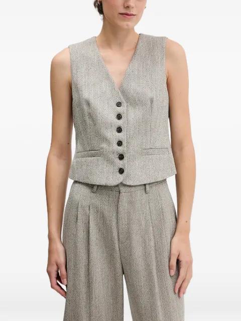 V-neck button-up waistcoat by PEDRO DEL HIERRO