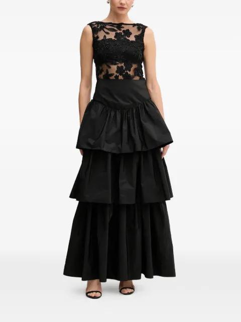 black maxi skirt by PEDRO DEL HIERRO